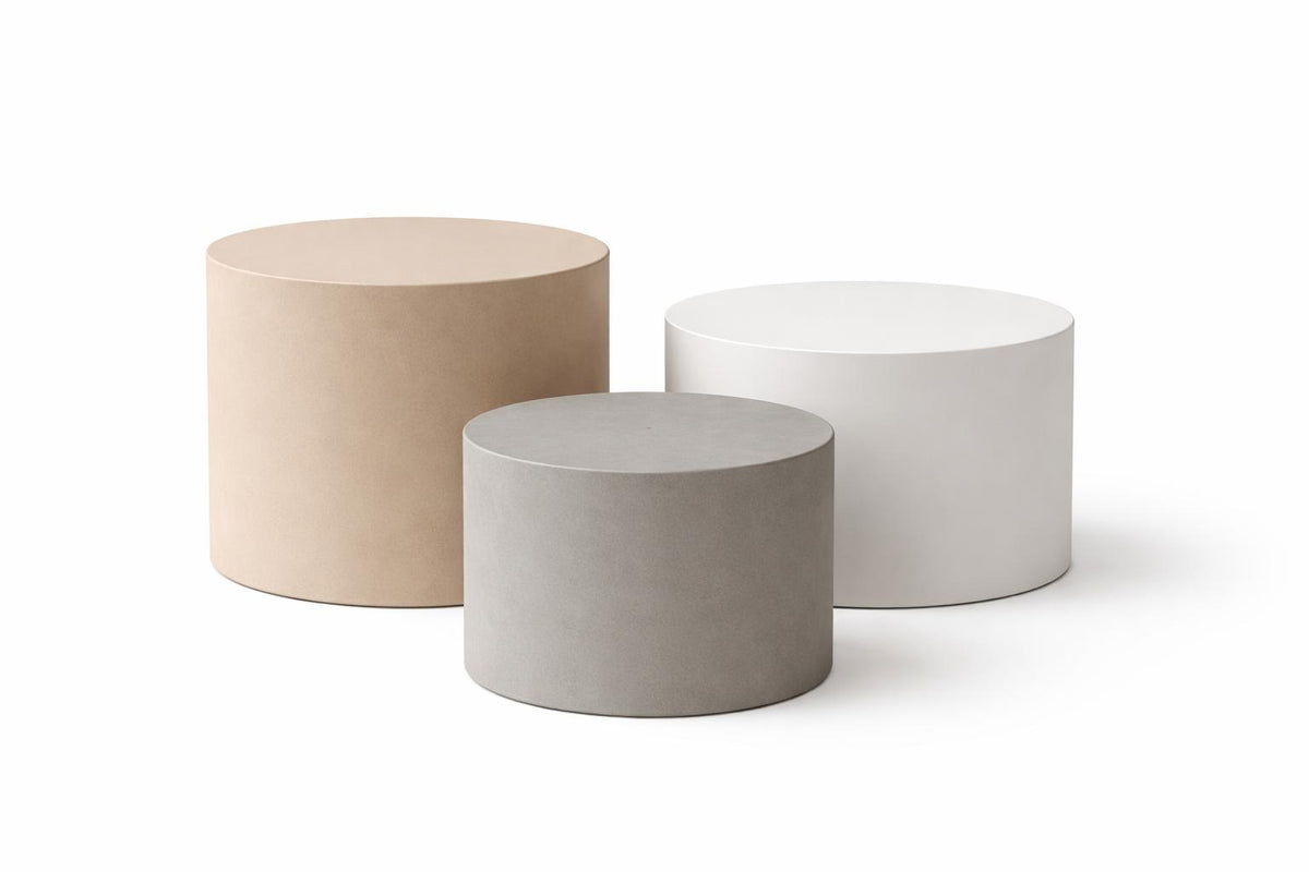 Micro Cement Round Side Table – Hand Finished