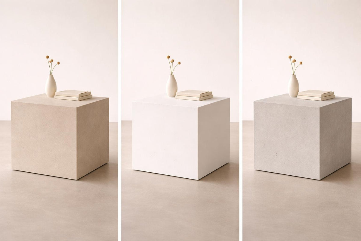Micro Cement Side Table – Hand Finished